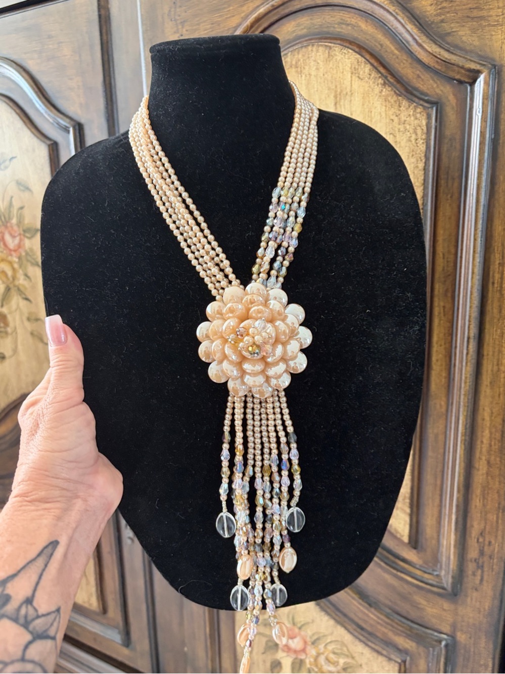 Joan Rivers Classics Collection Vintage Champagne Starlet Multi-Strand Necklace - Picture 1 of 14